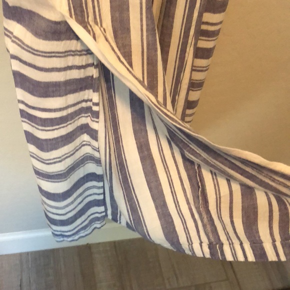 For the Republic blue/white striped wide leg pants. - Picture 5 of 10